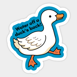 Water & the Duck's Back Sticker